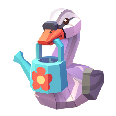 Floral Swan Trophy