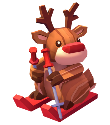 Skiing Reindeer Trophy