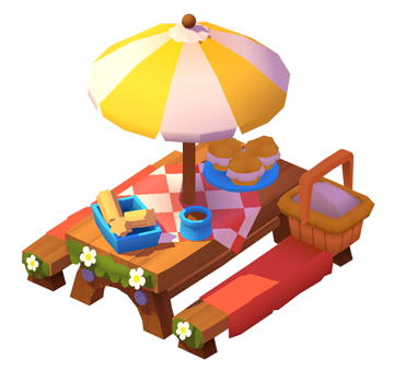 Picnic Table Umbrella Skin