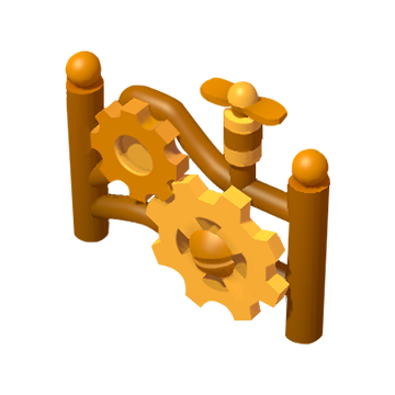 Steampunk Metal Fence