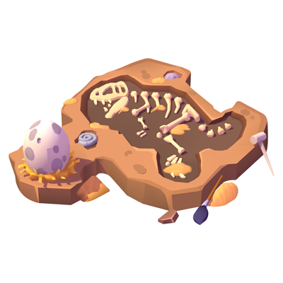 1x Dino Fossils (Decoration)