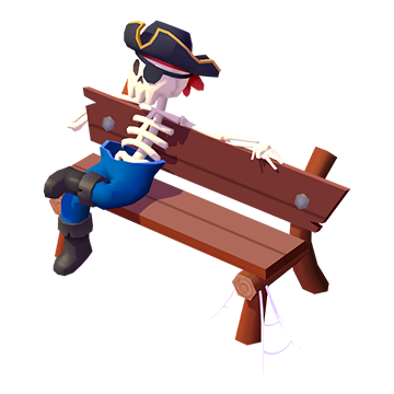 Pirate Wooden Bench