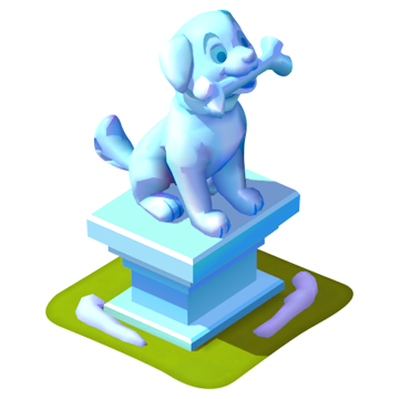 Ice Dog Statue