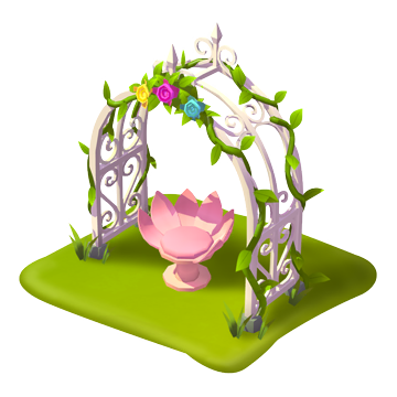 Floral Wooden Bench Skin