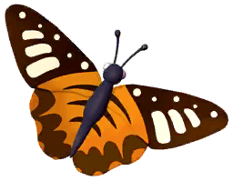Brown Clipper Butterfly